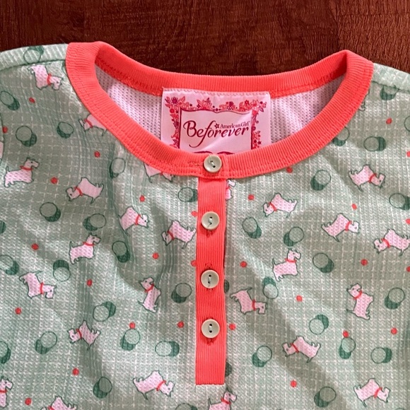 American girl Beforever Scottie 2 piece pajama set Sz XS extra small/6 - Picture 4 of 8